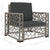 6 Piece Garden Lounge Set with Cushions Poly Rattan Grey