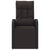 Reclining Garden Chair with Cushion Poly Rattan Black