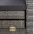 Extendable 3-Seater Sofa Bed with Roof Poly Rattan Grey
