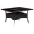 Outdoor Dining Table Black Poly Rattan and Glass