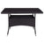 Outdoor Dining Table Black Poly Rattan and Glass