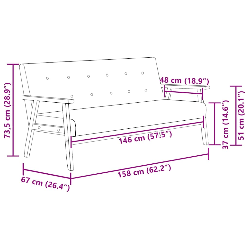 Sofa Set 2 Piece Black Faux Leather