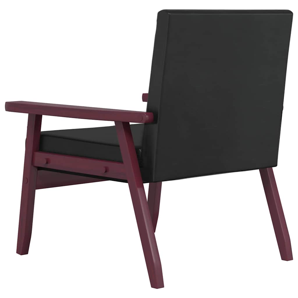 Sofa Set 2 Piece Black Faux Leather