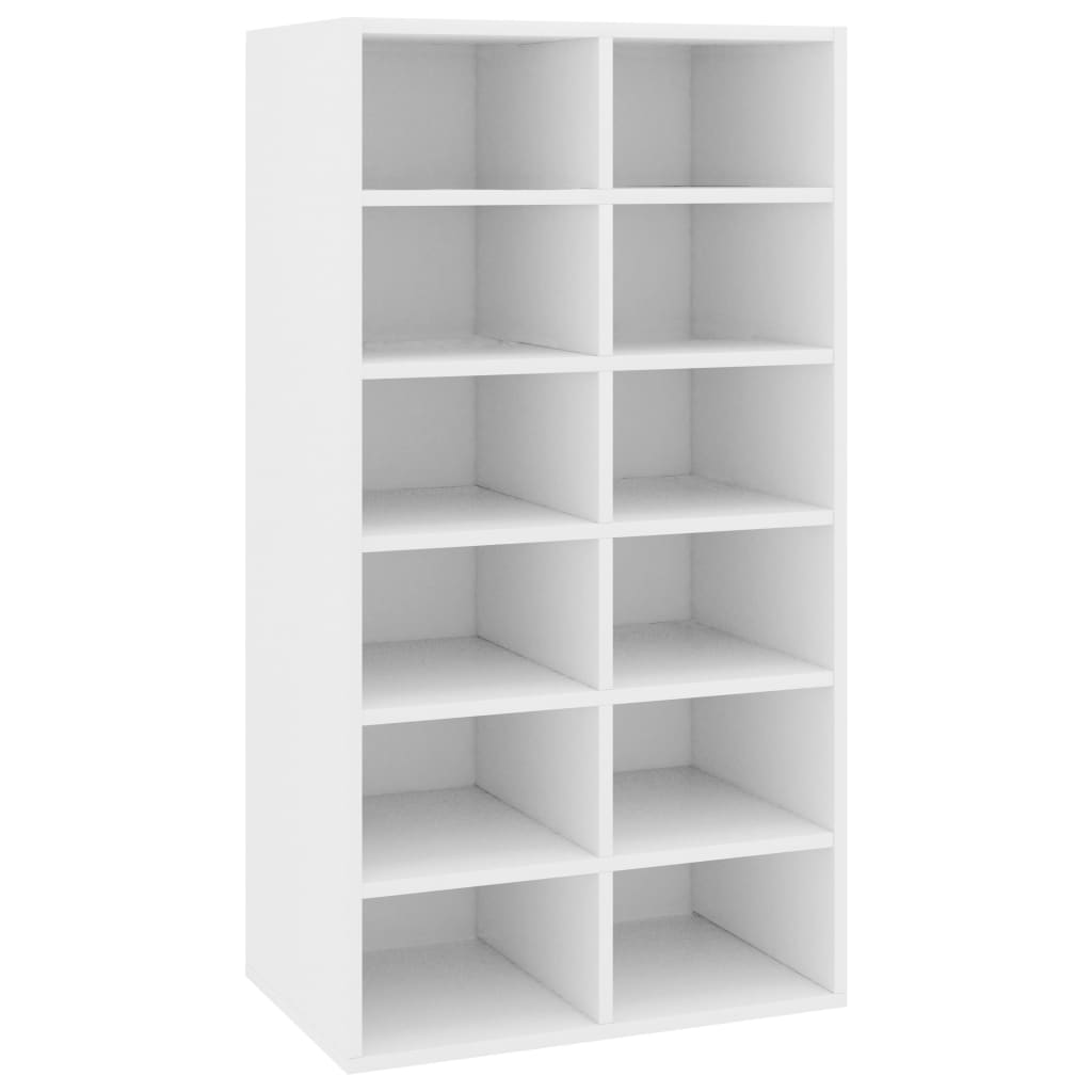 Shoe Rack White 54x34x100.5 cm Engineered Wood