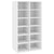 Shoe Rack White 54x34x100.5 cm Engineered Wood