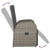 Reclining Garden Chair with Cushion Poly Rattan Grey