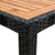 9 Piece Outdoor Dining Set with Cushions Poly Rattan Black