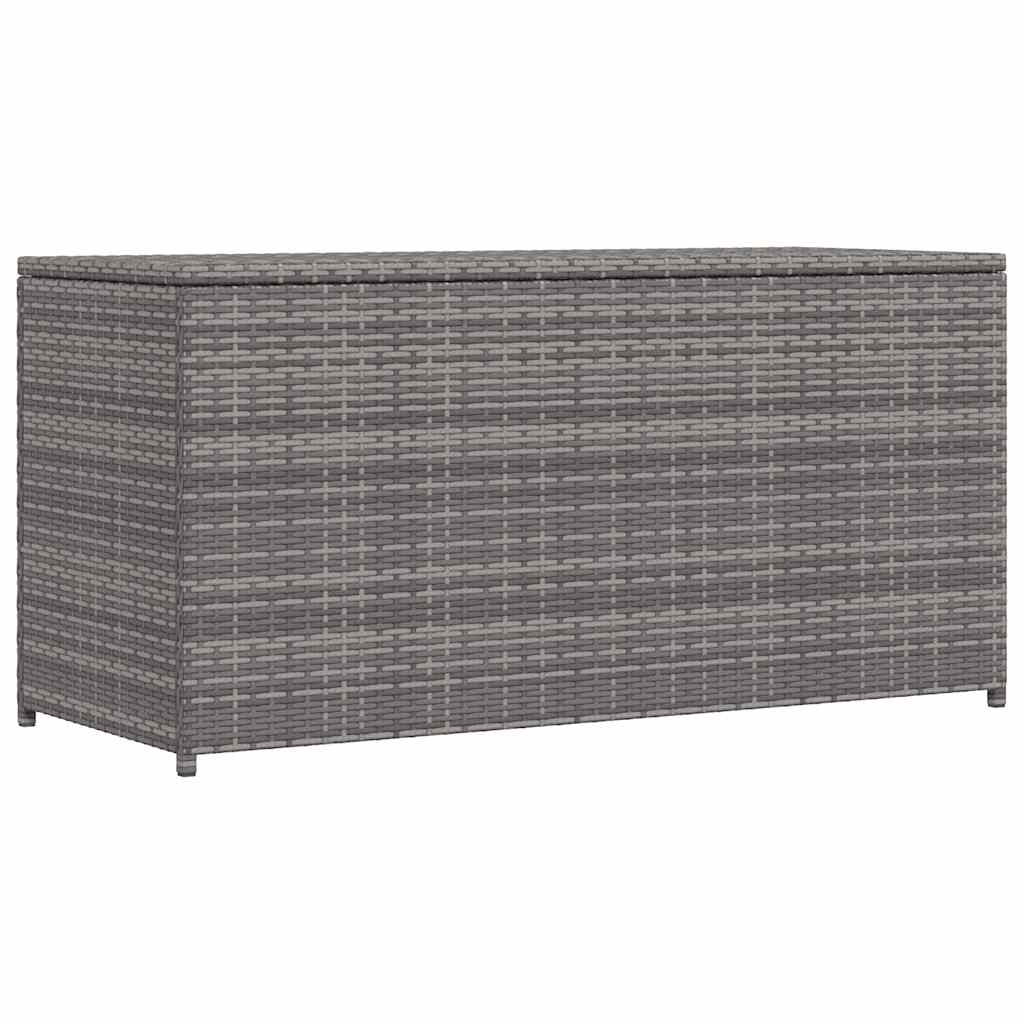 Garden Storage Box Grey 120x50x60 cm Poly Rattan