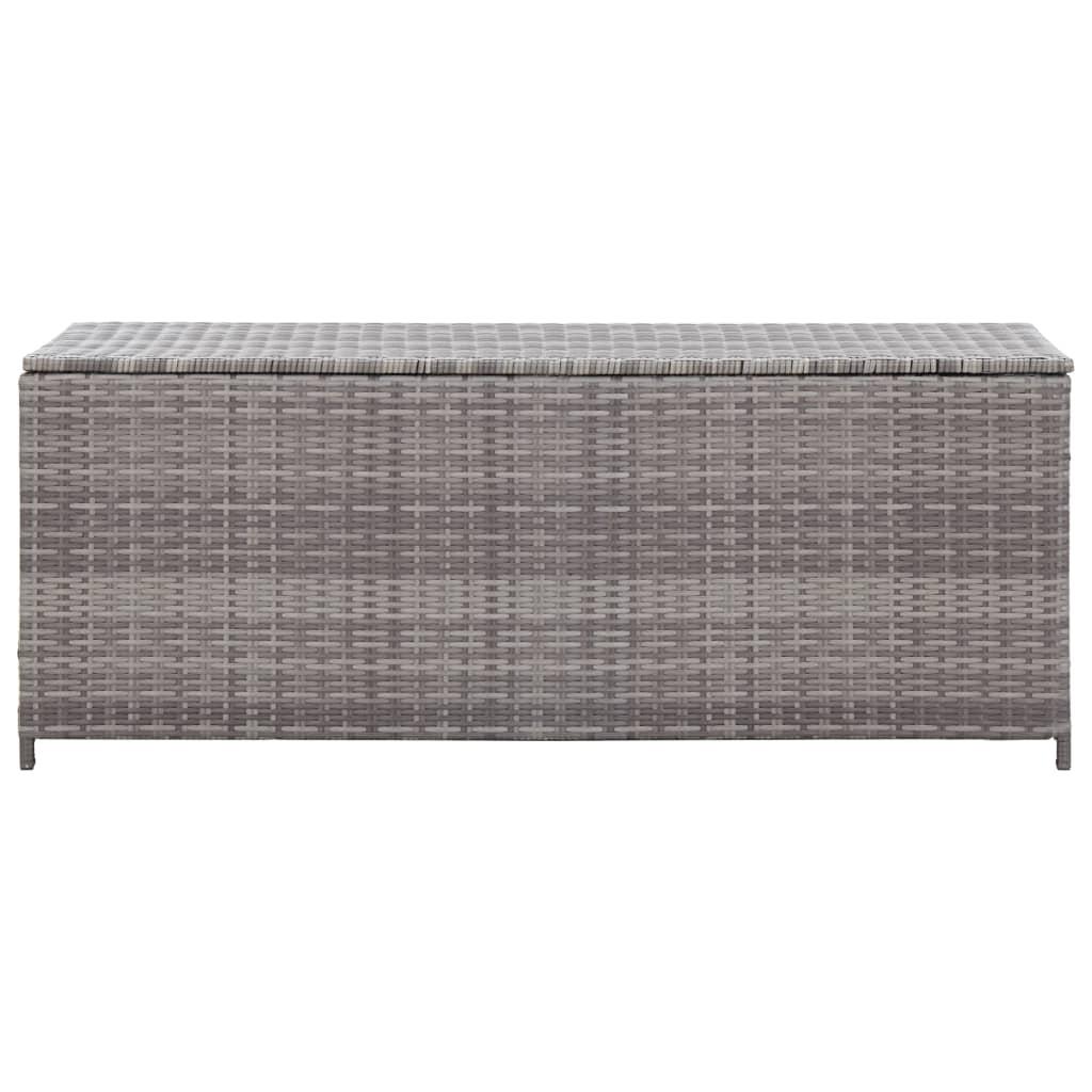 Garden Storage Box Grey 120x50x60 cm Poly Rattan