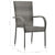 Stackable Outdoor Chairs 2 pcs Grey Poly Rattan