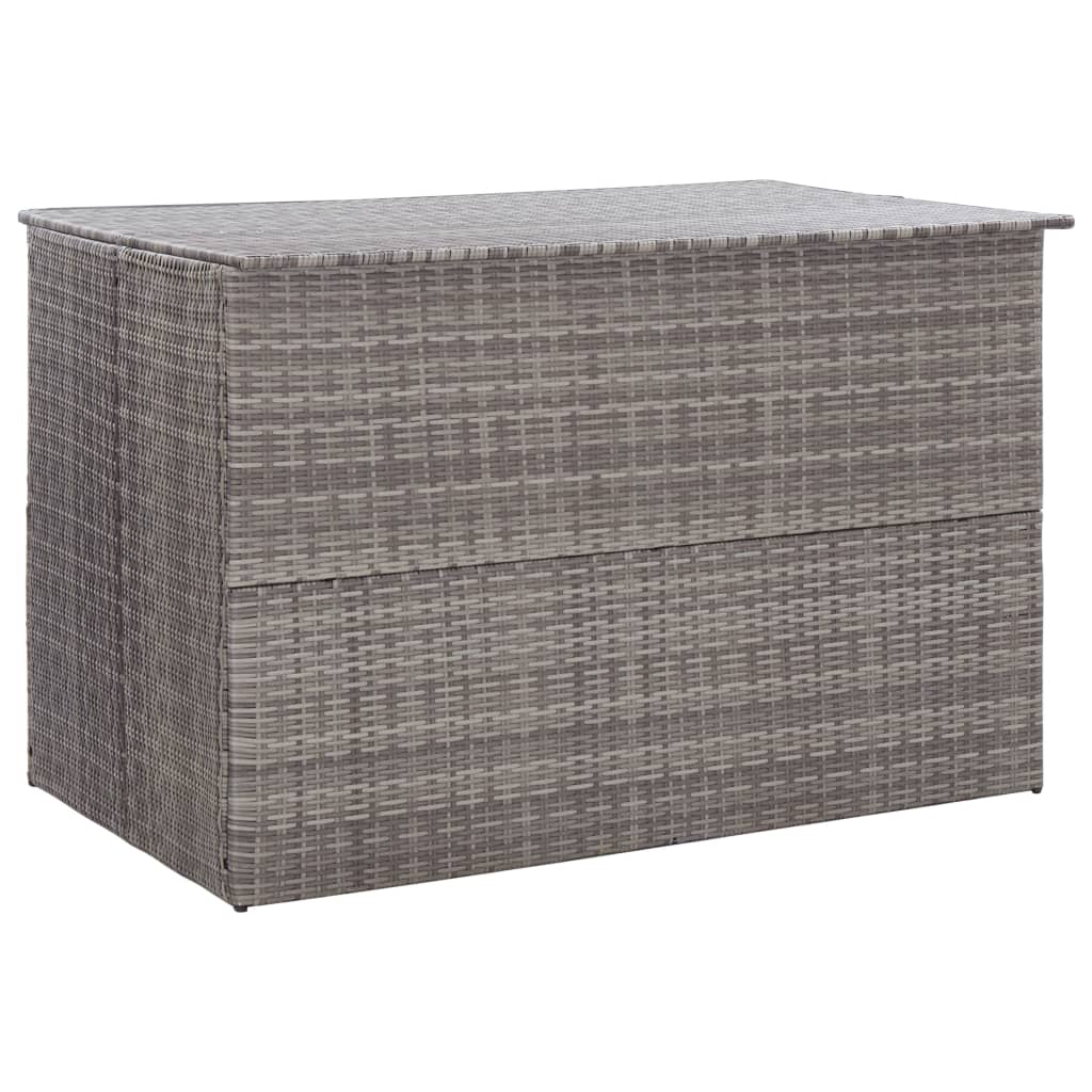 Garden Storage Box Grey 150x100x100 cm Poly Rattan