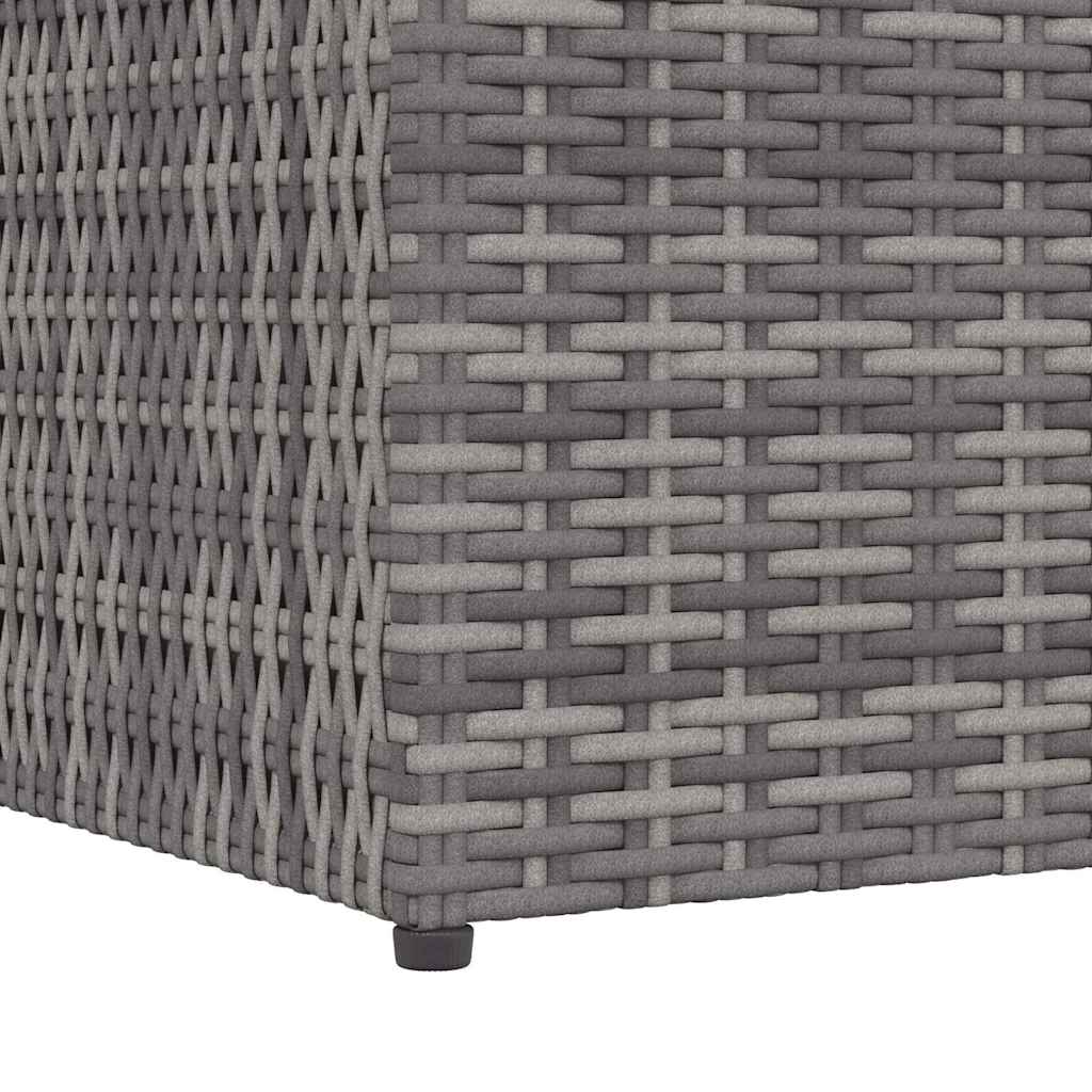 Garden Storage Box Grey 150x100x100 cm Poly Rattan