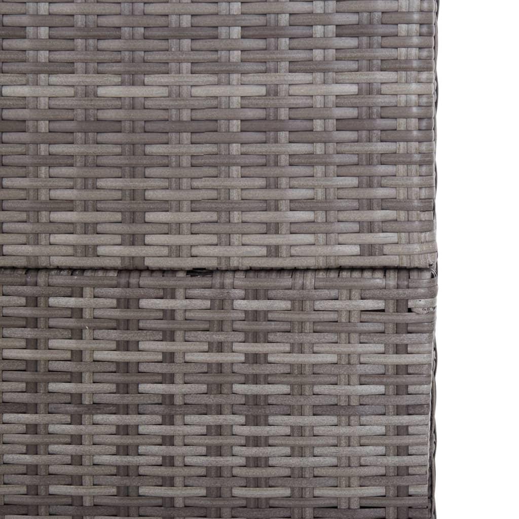 Garden Storage Box Grey 150x100x100 cm Poly Rattan