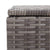 Garden Storage Box Poly Rattan 100x50x50 cm Grey
