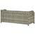 Garden Storage Bench 120 cm Poly Rattan Grey