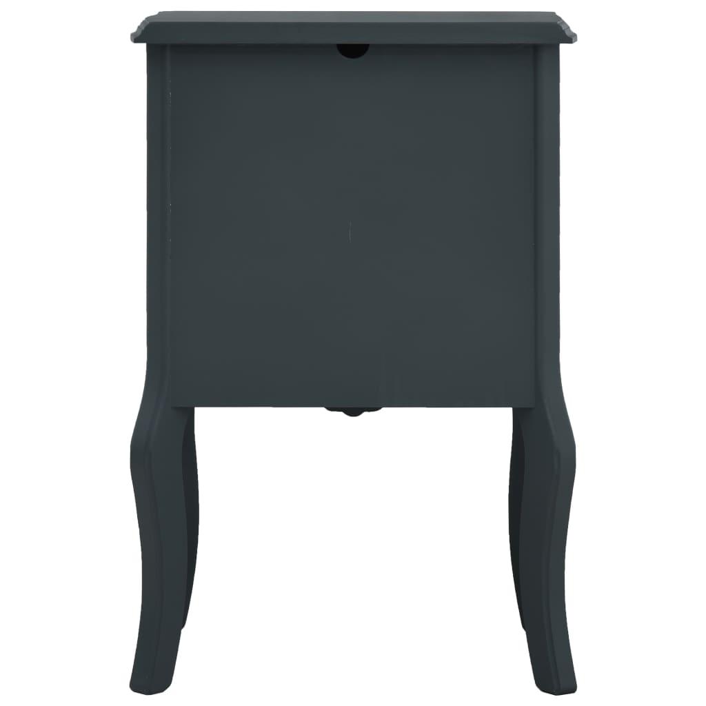 Bedside Cabinet Grey 43x32x65 cm MDF