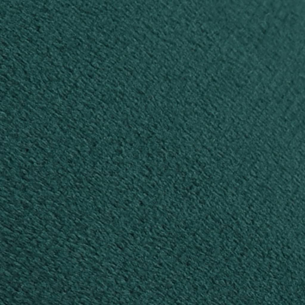 Stool Dark Green and Gold Velvet 28 x 36 cm