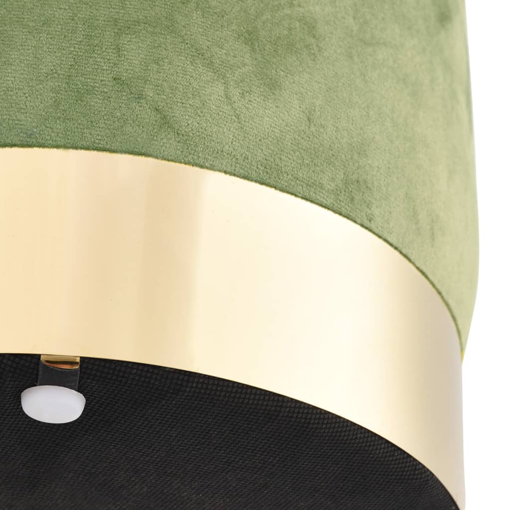 Stool Mustard Green and Gold Velvet