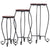 Mosaic Tables 3 pcs Terracotta and White Ceramic
