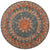 Mosaic Bistro Table Orange/Grey 60cm Ceramic
