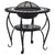 Mosaic Fire Pit Table Black and White 68 cm Ceramic