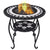 Mosaic Fire Pit Table Black and White 68 cm Ceramic