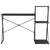 Desk with Shelf Black 116x50x93 cm