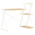 Desk with Shelf White and Oak 116x50x93 cm