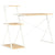 Desk with Shelf White and Oak 116x50x93 cm