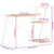 Desk with Shelf White and Oak 116x50x93 cm