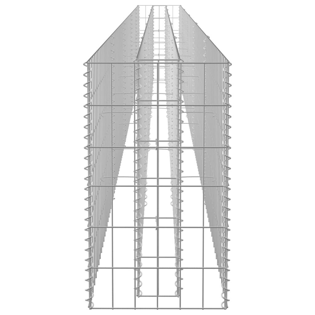 Gabion Raised Bed Galvanised Steel 450x30x60 cm