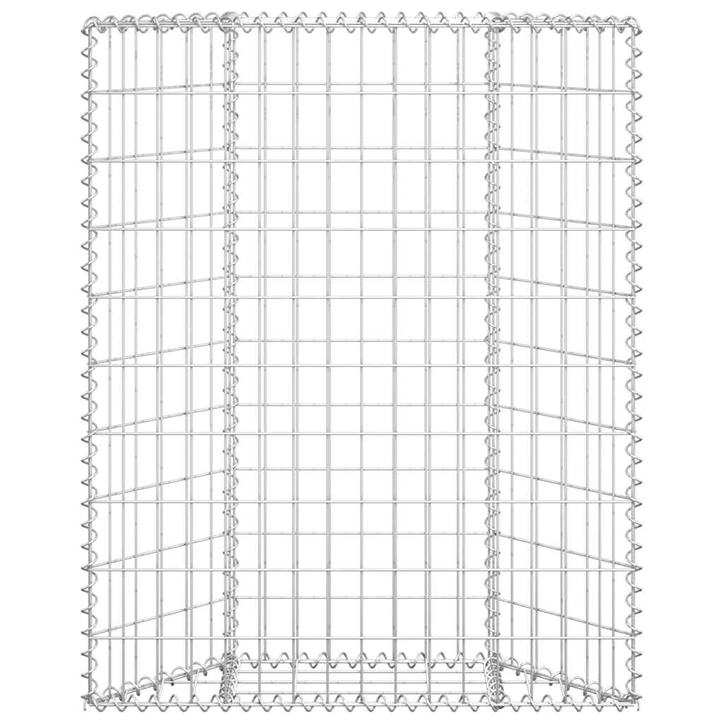 Trapezium Gabion Raised Bed Galvanised Steel 100x20x100 cm