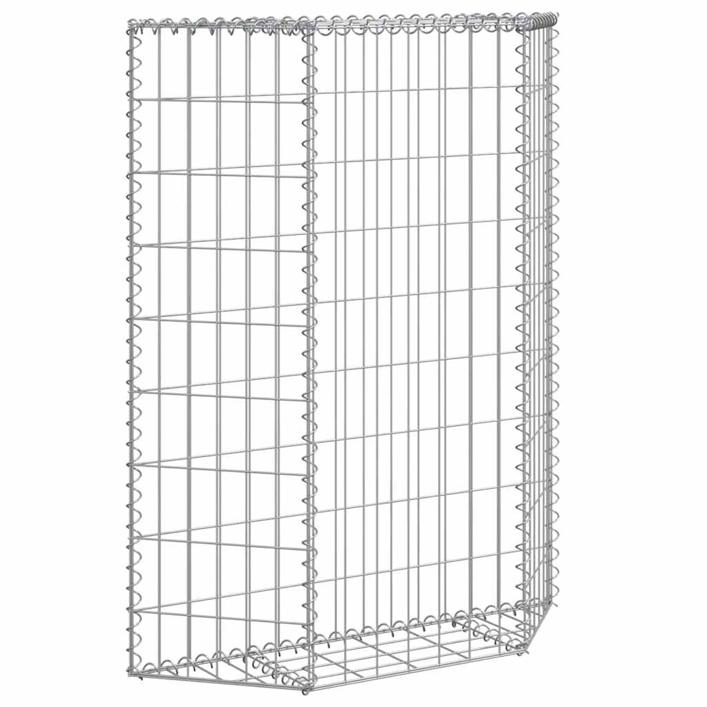 Trapezium Gabion Raised Bed Galvanised Steel 100x20x100 cm