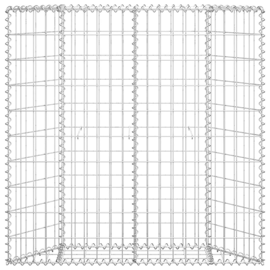 Trapezium Gabion Raised Bed Galvanised Steel 100x20x100 cm