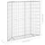 Trapezium Gabion Raised Bed Galvanised Steel 100x20x100 cm