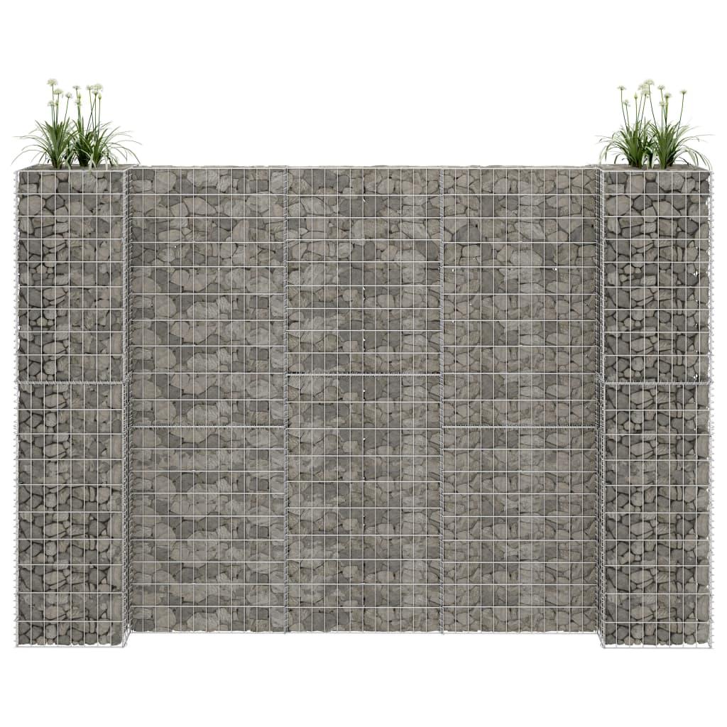 H-Shaped Gabion Planter Steel Wire 260x40x200 cm