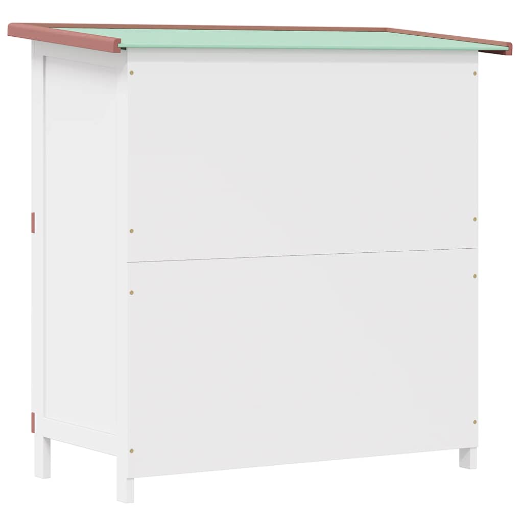 Outdoor Rabbit Hutch 4 Doors Brown Wood