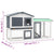 Outdoor Large Rabbit Hutch Grey and White 145x45x84 cm Wood