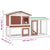 Outdoor Large Rabbit Hutch Brown and White 145x45x84 cm Wood
