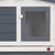 Outdoor Large Rabbit Hutch Grey and White 201x45x85 cm Wood
