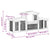 Outdoor Large Rabbit Hutch Grey and White 201x45x85 cm Wood