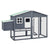 Chicken Coop with Nest Box Grey and White Solid Fir Wood