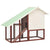 Rabbit Hutch Mocha and White 140x63x120 cm Solid Firwood