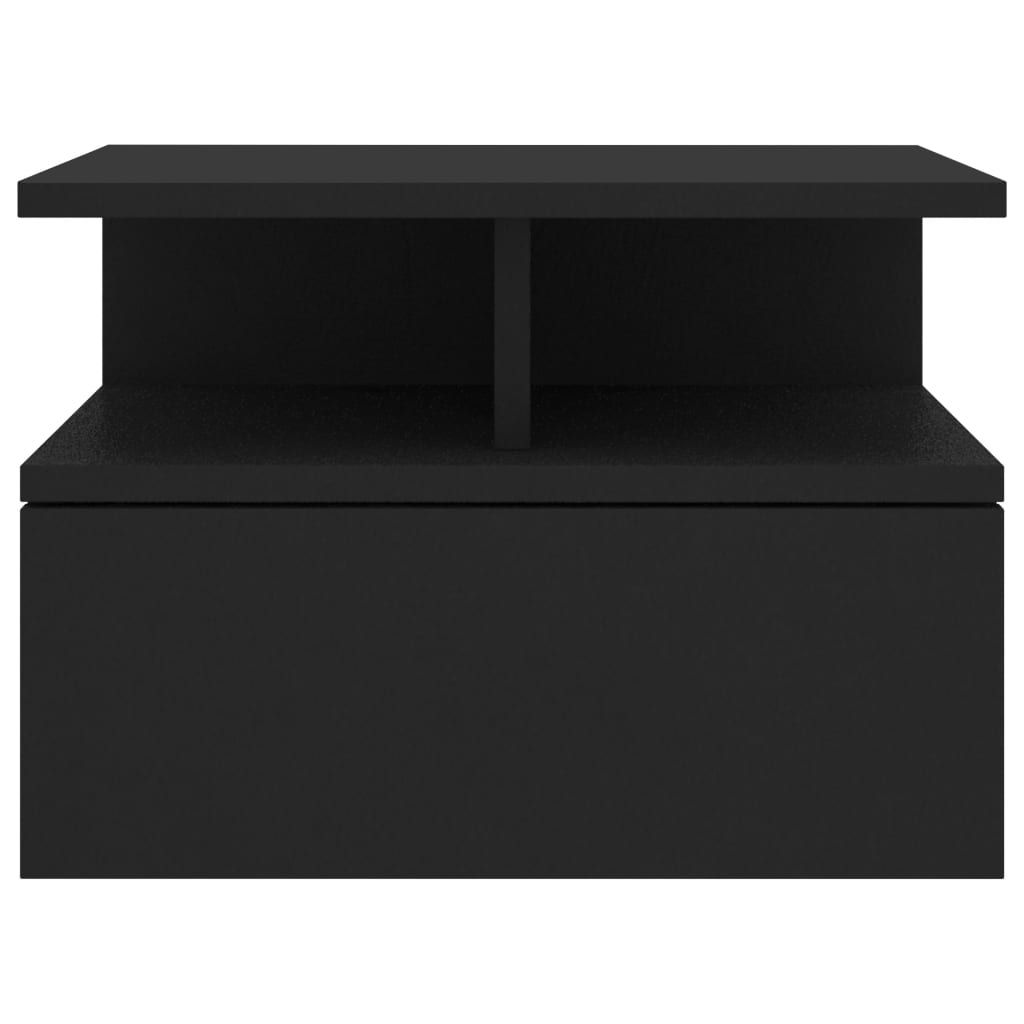 Floating Nightstand Black 40x31x27 cm Engineered Wood