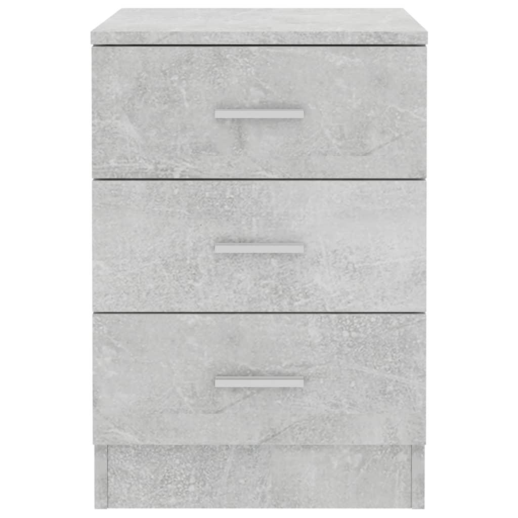 Bedside Cabinet Concrete Grey 38x35x56 cm Engineered Wood