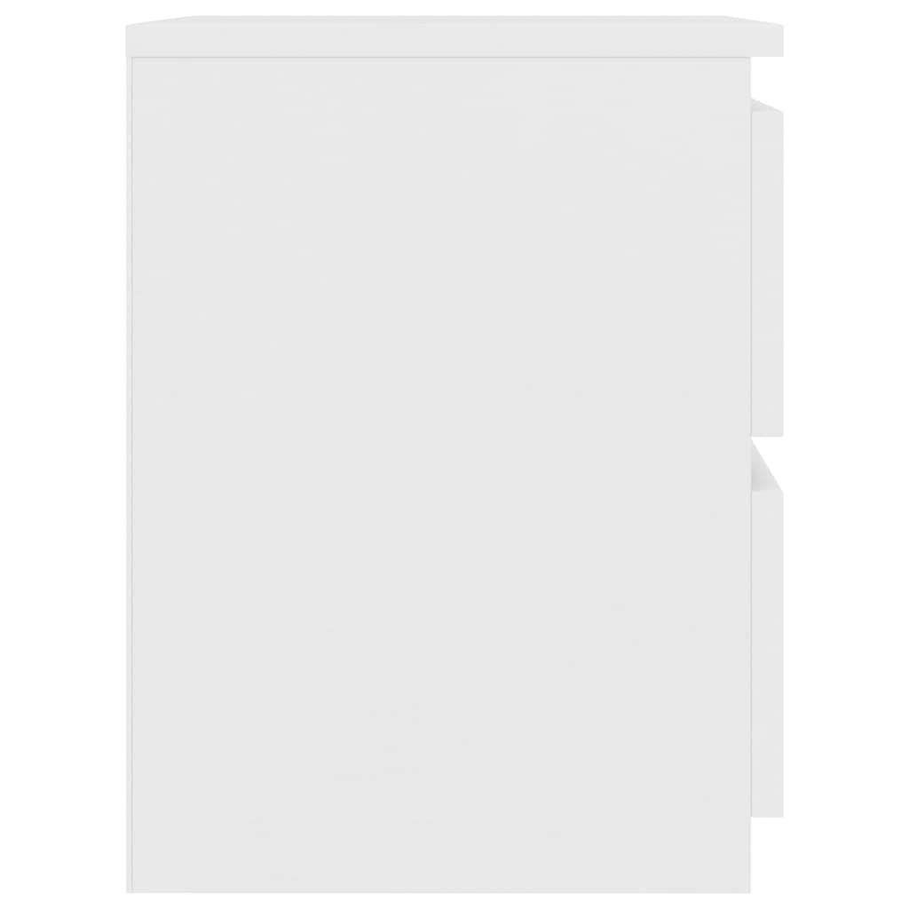 Bedside Cabinet White 30x30x40 cm Engineered Wood