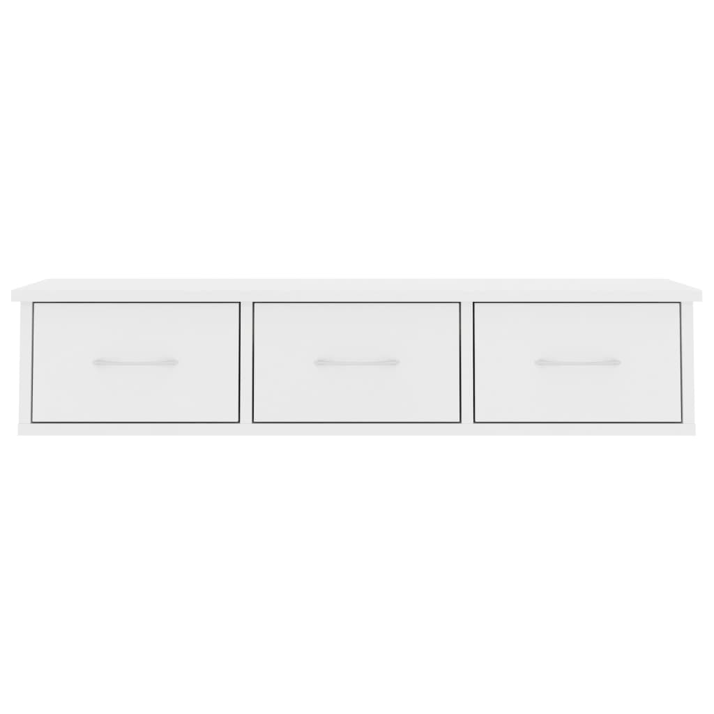 Wall-mounted Drawer Shelf White 88x26x18.5 cm Engineered Wood