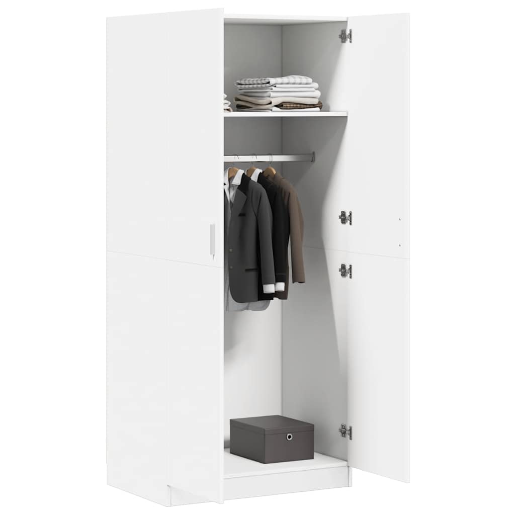 Wardrobe White 80x52x180 cm Engineered Wood