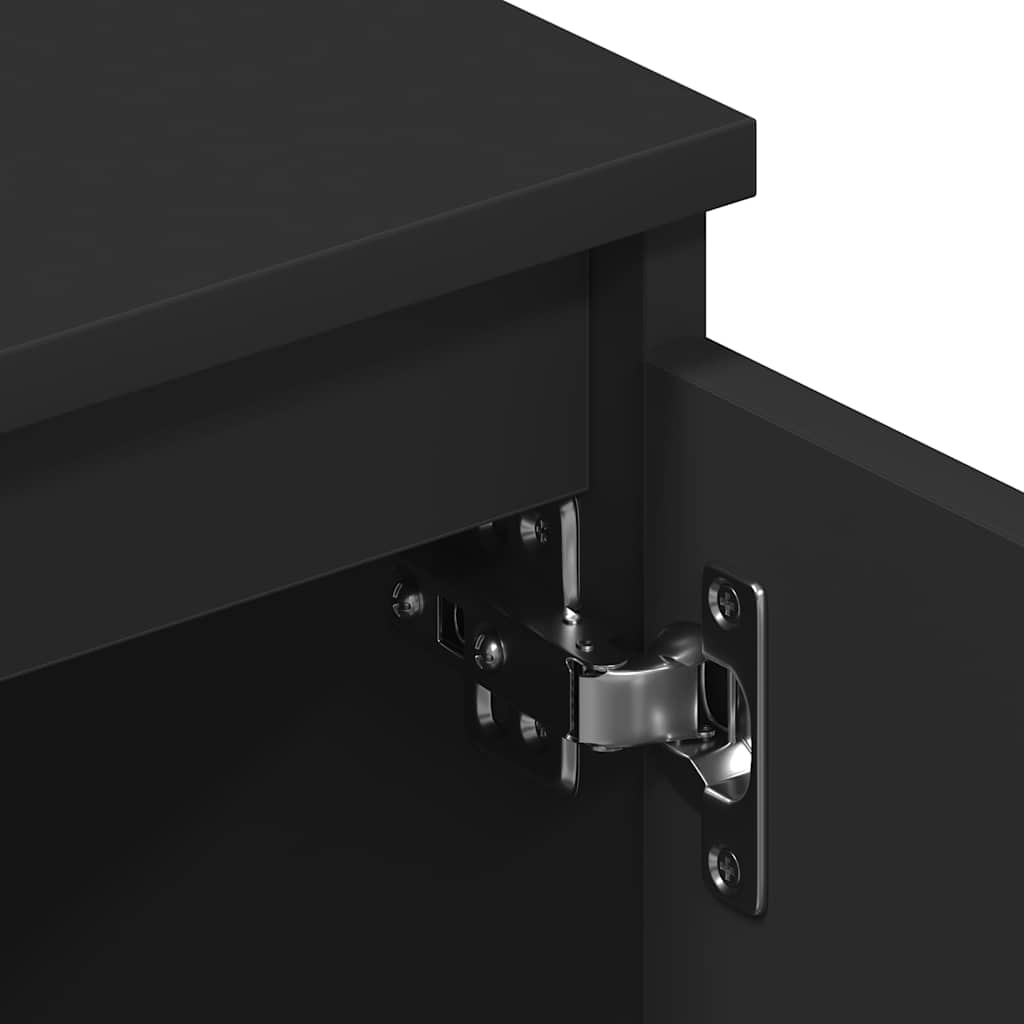 TV Cabinet Black 140x40x35.5 cm Engineered Wood