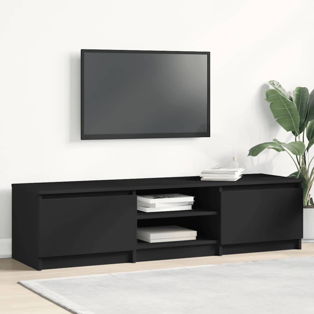 TV Cabinet Black 140x40x35.5 cm Engineered Wood
